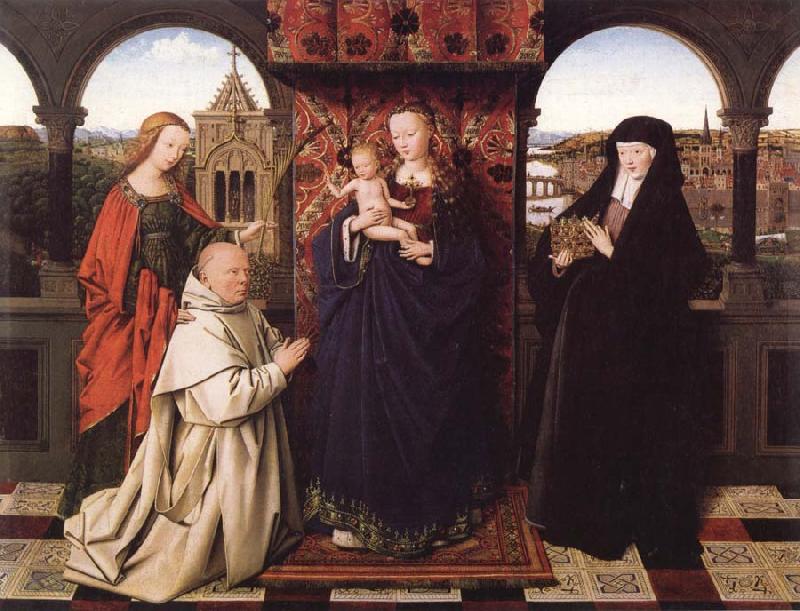 Jan Van Eyck Virgin and Child with Saints and Donor oil painting image